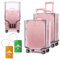 TOKSEO 2 Stück PVC Kofferhülle Kofferschutzhülle Blau Transparent, Koffer Schutzhülle Reise, Gepäckabdeckung Koffer Abdeckungen Luggage Cover mit 1 Gepäckanhänger Wiederverwendbar (18 Zoll)