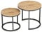 Soayone Couchtisch 2er Set Rund Beistelltisch Eiche Couchtisch Klein Satztische fürs Wohnzimmer Holz Sofatisch Rund