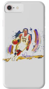 Kobe Bryant Handyhülle für iPhone 8, Motiv: White Lakers, Basketball, Geschenke Merchandise, weiß