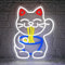 Lxmoneon Ramen Katze Neon Schild Ramen Led Neon Schild für Wand USB Katze Nudeln Neon Licht Schild dimmbares Cat Neon Sign für Ramen-Laden Restaurant Home Bar Party Küche Store Geschenke