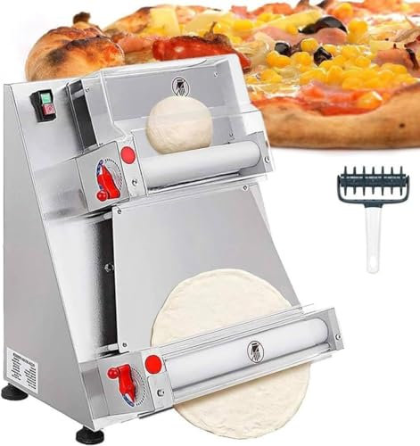 YOIUTRGDK Presse à Pizza Automatique, Presse à Tortillas électrique en Acier Inoxydable, for pâtes à Tarte, pitas, Tortillas et Pains Plats.(Diameter40cm)
