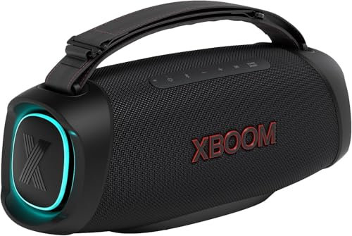 LG xboom Go DXG8T, tragbarer Bluetooth-Lautsprecher (120 W, Google Assistant, Siri, Beleuchtung), Schwarz [Modelljahr 2024]