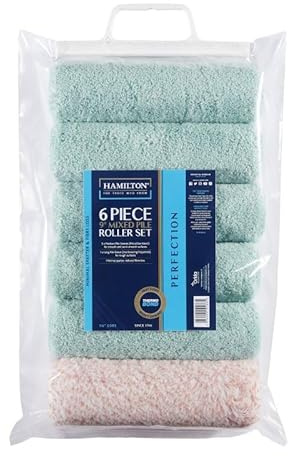 Hamilton Perfection 6 Piece 9 Paint Roller Set, 5 x Medium, 1 x Long, 1.75 Core