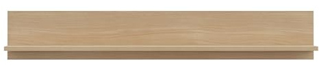 Forte SKELBIT Wandregal 160, Wandpaneel im Boho-Stil mit Ablage, Wohnzimmer, Holzwerkstoff, Elegancia Eiche Holzdekor|Technorattan, 160 cm breit x 25,6 cm hoch x 21,9 cm tief