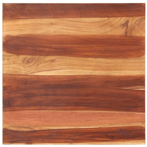 IBUQDDV Massivholz Tischplatte aus Palisander 70x70 cm 15-16 mm Stärke für rustikalen Esstisch - Langlebige Tropische Hartholzplatte mit schöner Maserung