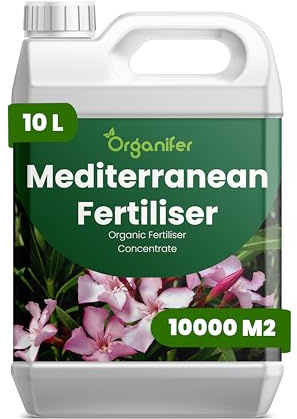 Mediterranean Pflanzen Flüssigdünger 10L – Organischer Flüssig-Pflanzendünger für Garten, Terrasse und mediterrane Kübelpflanzen – Organifer