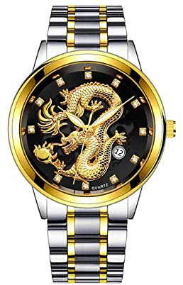 Herren-Armbanduhr mit Edelstahl-Rad, Herrenuhr für Herren, g, One Size
