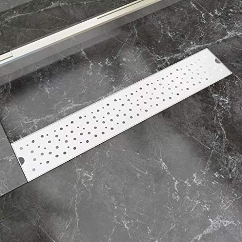 vidaXL Duschablauf Edelstahl 630x140mm Bodenablauf Duschrinne Ablaufrinne