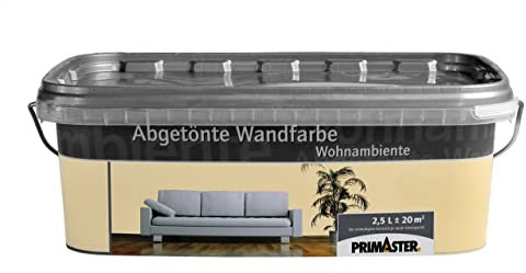 Primaster Wandfarbe Wohnambiente 2,5L Vanille Matt Innenfarbe Deckenfarbe