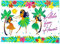 Island Heritage Hawaii-Postkarte, 8 Stück, glitzernde Hula-Honige