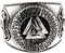 Kiss of Leather Ring Wotansknoten Valknut aus 925 Sterling Silber, Gr. 52-74 (74 (23.6))