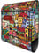 banjado® Design Briefkasten personalisiert Funky Town 38,5x46,5x13cm & 2 Schlüssel - Briefkasten Stahl schwarz Zeitungsfach pulverbeschichtet - Postkasten A4 Einwurf inkl. Montagematerial