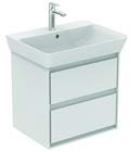 Ideal Standard Connect Air Waschtischunterschrank, 530mm, 2 Auszüge, E1606, Farbe: Eiche grau Dekor/weiß matt - E1606PS