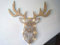 kh Teile Wanddeko Hirsch Holz Hirschgeweih Deko Natur Modern Innen Außen Dekoration Geschenk Wandbild Wandschmuck Wanddeko Wohnzimmer, Schlafzimmer, Esszimmer, Flur, Küche Hotel Zimmer und Bad