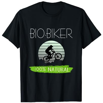 Lustiges Bio-Biker MTB Fahrrad Bio Bike ohne Akku Geschenk T-Shirt