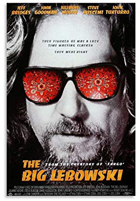 YANDING Filmposter The Big Lebowski, Leinwand, Kunstdruck, modernes Familienschlafzimmer, 50 x 75 cm