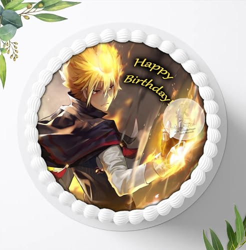 Für den Geburtstag ein Tortenbild, Zuckerbild mit dem Motiv: Manga Anime (Naruto), Essbares Foto für Torten, Fondant, Tortenaufleger Ø 20cm, 0292c