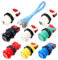 Fosiya 8 botones Arcade de 30 mm tipo Happ estándar con cable de botones de 20 cm para consola de juegos Arcade Joystick Arcade1up (colores surtidos)