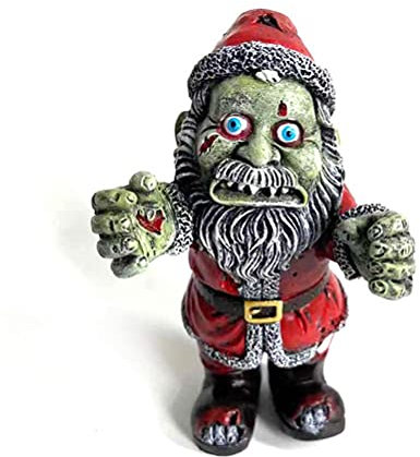 Chiyyak Zombie Gnome Garden Sculpture, Resin Garden Gnome Scary Gnome Statue Garden Figures Funny Garden Ornaments for Indoor and Outdoor Halloween Decoration 12.5 cm