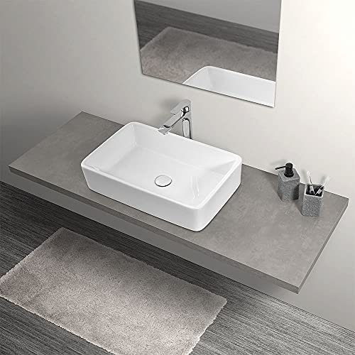 Inbagno Mensola sospesa per lavabo Bagno da appoggio, Larghezza 60/80/110/140, Serie Master con Rivestimento Idrorepellente (Grigio Cemento, Mensola 110 cm)