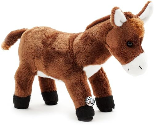 Esel Kuscheltier braun stehend Poitou Plüschesel Plüschtier Flora - Kuscheltiere*biz