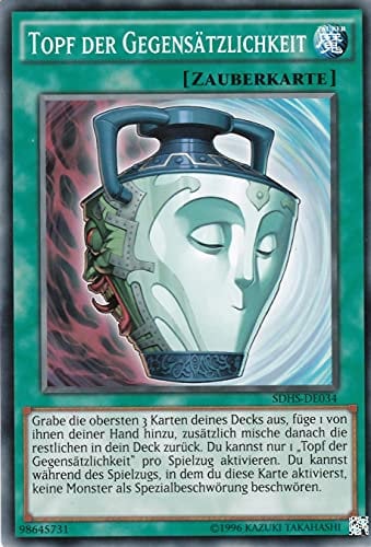 Konami - Yugioh-Karte: SDHS-DE034 - Topf der Gegensätzlichkeit - Common - DE - im Set mit Ultrapro Toploader