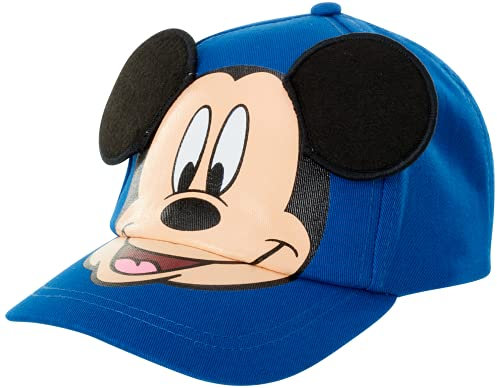 Disney Mickey Mouse Baseball Cap mit 3D Mickey Ohren (Kleinkind/kleine Jungen), Größe 2-4T, Blau, Micky Maus Ohren, Blau