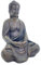 BUSDUGA 2893 Buddha meditierend mit Umhang 39cm sitzend Wetterfest, Innen- und Außenbereich