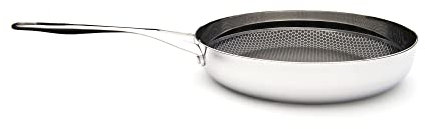 CROWD COOKWARE - Padella Blackbeard da Ø24 cm, antiaderente e antigraffio, in acciaio inossidabile, adatta a tutti i tipi di piani cottura e forni, lavabile in lavastoviglie