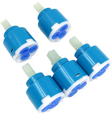 Hsthe Sea 5pcs 40mm cartuccia ceramica rubinetto sostituzione valvola di controllo interno per rubinetti monocomando - blu