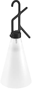 Flos Mayday Outdoor Allzweckleuchte aus Polypropylen in der Farbe Schwarz mit Haken-Griff, Maße: 53,4cm x 22,2cm, F038AAAA0ZZ