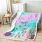 Meerjungfrauen Decke Kinder Mädchen 150 x 200 Fischschuppen Plüsch Bettdecke Mädchenhafte Regenbogen Sherpa Decke Ocean Life Fleece Decke Blaugrün Funkelnde Pailletten Zimmerdekor Pastell Rosa Lila