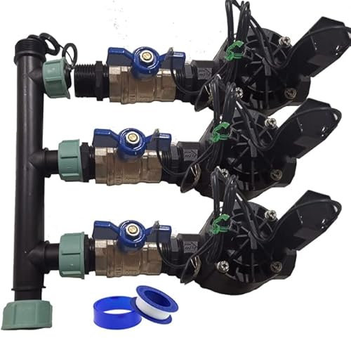 Suinga Sistema di irrigazione automatico da giardino a 3 zone con elettrovalvole Rain Bird HV 1 24v. Uso con programmatori elettrici