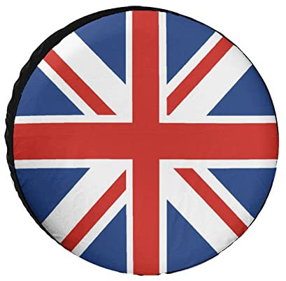 Union Jack UK Flag Spare Tire Cover Wheel Protectors Universal Fit 14 15 16 17 Inch For Camper SUV Truck