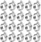 Jubilee Clips - 20pcs Adjustable Stainless Steel Worm Drive Hose Clamp, 8-12mm, Home Office Room Securing Connection Gas Flexible Pipe Tubes