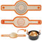 Silicone Bread Sling Oval and Round - Non-Stick & Easy Clean Reusable Baking Mat for dutch oven. With Long Handles Sourdough tools supplier Liner, 2 Orange Set (BDBM-OG2M)