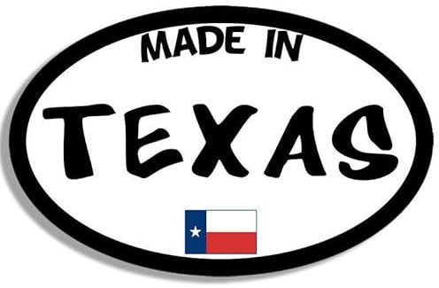 WildeBabsKLBT 11cm Hochwertiger Auto-Aufkleber Sticker Decal Autoaufkleber Aufkleber-Folie Wetterfest Made In Texas State Flag Flagge Fahne F1935