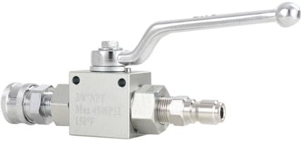 YILIKISS High Pressure Washer Ball Valve Kit, 3/8 Inch Quick Connect for Power Washer Hose Pipeline, 4500 Psi