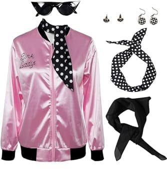 Seaehey Veste bomber en satin rose années 50 pour femme avec écharpes à col - Veste bomber en satin vintage - Veste de baseball - Fermeture éclair - Hip Pop - Pour moto - Rose satiné