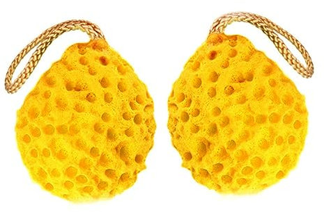 FRCOLOR 3piezas Esponjas Corporales Para Baño y Ducha Bolas De Panal Colores Suaves No Rompen Fácilmente Incluye Correa