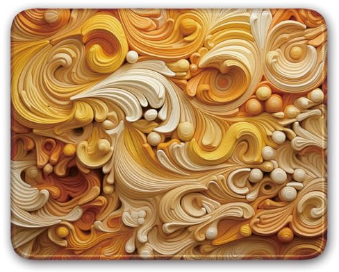 Flodirise Motif abstrait vibrant peinture à l'huile, petit tapis de souris de jeu portable tapis de souris de voyage pour ordinateur portable, tapis de souris antidérapant, 26 x 21 cm