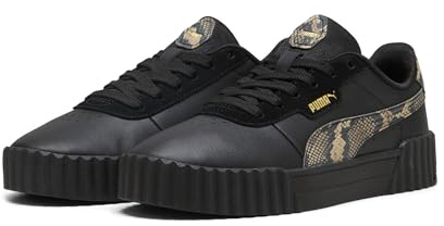 PUMA Damen Carina 3.0 Snake Chic 37, Black Gold