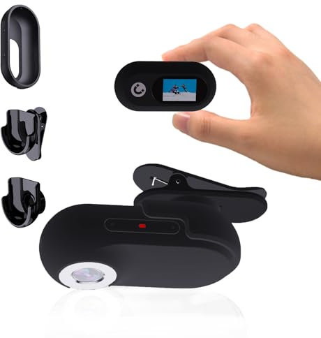 Xilecam Mini Action Cam1080P Helmkamera Motorrad Bodycam HelmetCamera, Mini Kamera, Multifunctional Accessories (Schwarz matt)