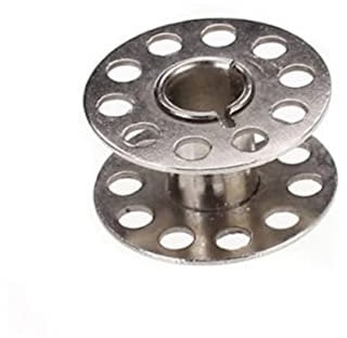 Lurrose 10stücke Metallspulen Für Nähmaschinen Silberfarbene Drehspulen Aus Metall Für Haushaltsnähmaschinen Mit Kerbe Für Aufwickler Kompatibel Mit Singer Brother Babylock