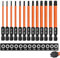 Saipor Set de 13 Embouts Long Torx, T5-T40 Embouts Tournevis Torx S2 Acier, Longueur 75 mm, Tige hexagonale de 1/4 Embout Visseuse Magnétiques Pour Perceuse-Visseuse
