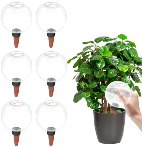 MIUUIPI 500ml Boules D'arrosage Automatiques pour Plantes, Oignons T'arrosage Transparents, Dispositif D'Arrosage Portable, Globes D'Arrosage d'eau pour La Maison