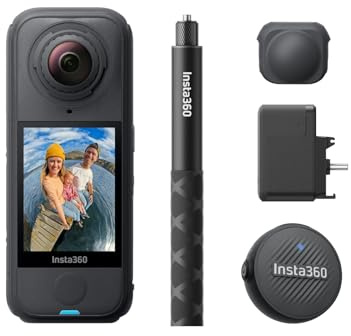 Insta360 X4 Air Creator-Bundle - 165 g leichte 8K 360 Actionkamera | Motorrad-Kamera, Unsichtbarer Selfie-Stick, austauschbare Linsen, KI-gestützte App für Motorrad, Sport und Vlogging