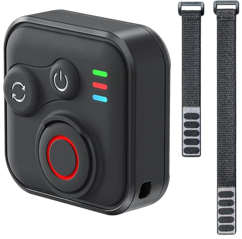 Bluetooth Fernbedienung für DJI Osmo 360 II/I/Action 6/5 Pro/4 Zubehör | Remote für DJI Osmo 360 II/I/Action 6/5 Pro/4 Zubehör 50m Remote mit Gurten 96h Ausdauer Schnelles Laden