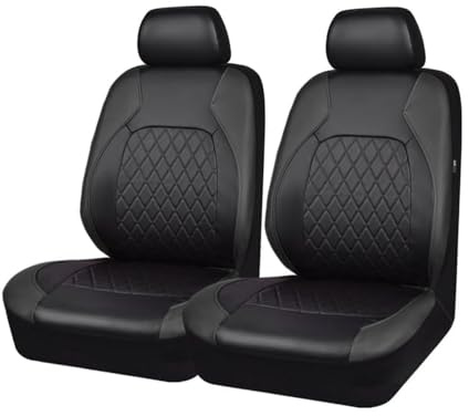 Sitzbezüge Auto Vordersitze Für Mercedes Benz Vito Br.638 Vito W639 Vito Br.447, 2 Stück Auto Schonbezüge Allwetter Atmungsaktiv Verschleißfest Wasserdicht Innenraum,A/Black