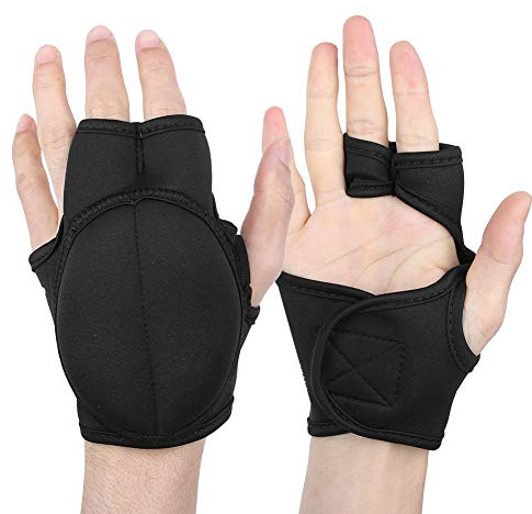 POENVFPO Weighted Gloves, 1 Pair Left Right Hand Training Gloves for Fitness Boxing Yoga Running, with Adjustable Hook Loop Closure, Iron Sand Filled for Cardio Endurance Workout